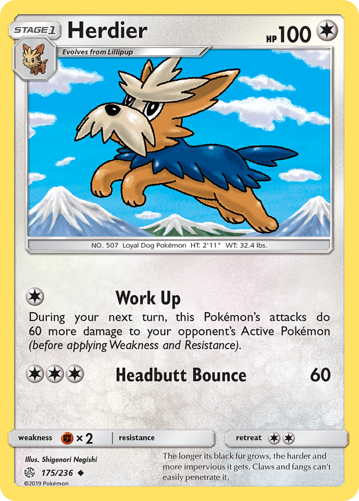 Pokemon| Herdier (175/236) [Sun & Moon: Cosmic Eclipse] | The Nerd Merchant