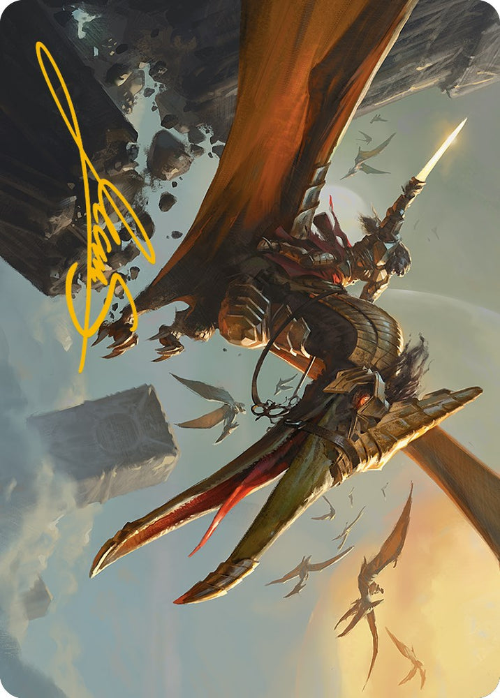 Magic | Skyhunter Strike Force Art Card (Gold-Stamped Signature) [Phyrexia: All Will Be One Art Series] | The Nerd Merchant