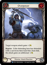 Flesh and Blood TCG | Overpower (Blue) [U-WTR125] (Welcome to Rathe Unlimited)  Unlimited Rainbow Foil | The Nerd Merchant