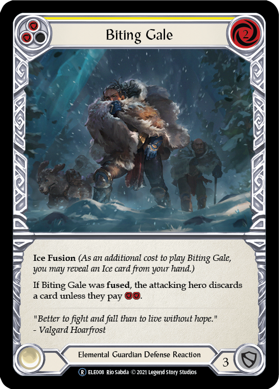 Flesh and Blood TCG | Biting Gale (Yellow) [U-ELE008] (Tales of Aria Unlimited)  Unlimited Normal | The Nerd Merchant