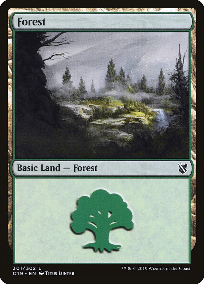 Magic | Forest (301) [Commander 2019] | The Nerd Merchant
