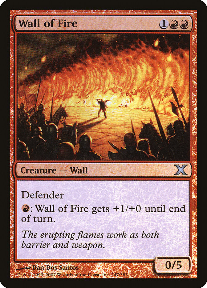 Magic | Wall of Fire (Premium Foil) [Tenth Edition] | The Nerd Merchant
