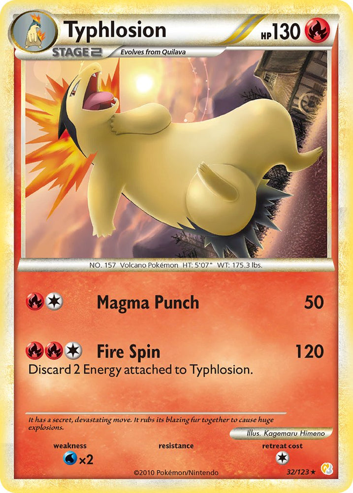 Pokemon | Typhlosion (32/123) (Theme Deck Exclusive) [HeartGold & SoulSilver: Base Set] | The Nerd Merchant
