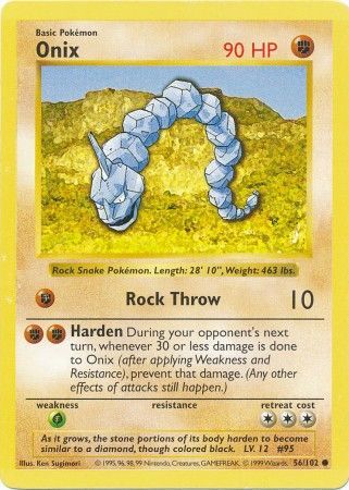 Pokemon | Onix (56/102) [Base Set Shadowless Unlimited] | The Nerd Merchant