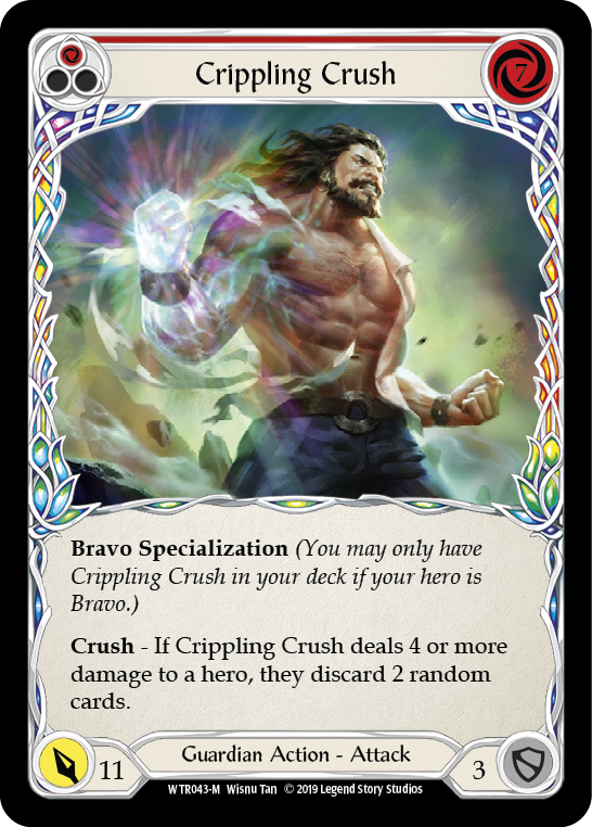 Flesh and Blood TCG | Crippling Crush [WTR043-M] (Welcome to Rathe)  Alpha Print Rainbow Foil | The Nerd Merchant