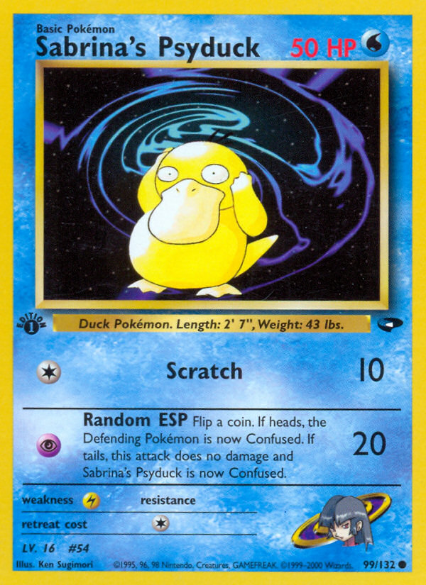 Pokemon | Sabrina's Psyduck (99/132) [Gym Challenge 1st Edition] | The Nerd Merchant