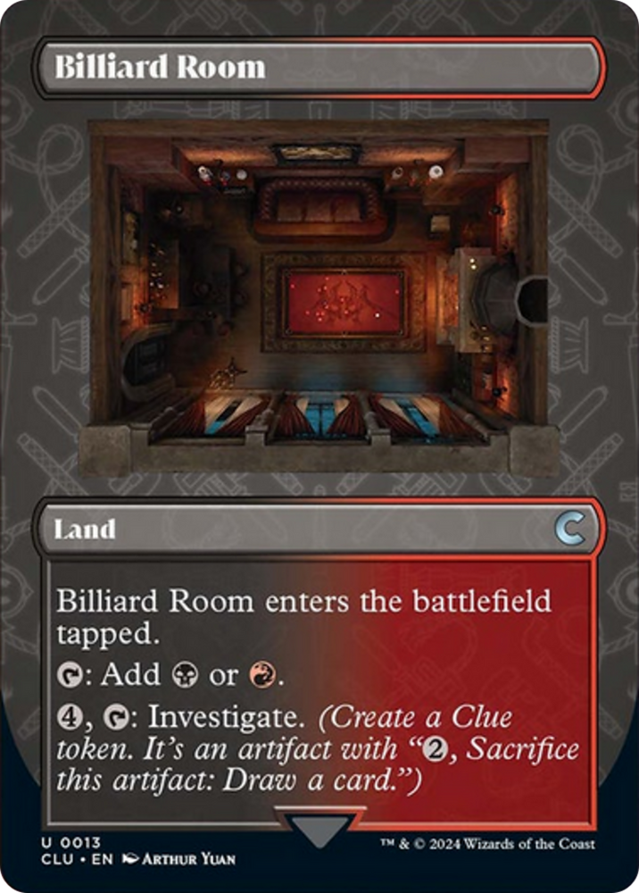 Magic | Billiard Room (Borderless) [Ravnica: Clue Edition] | The Nerd Merchant