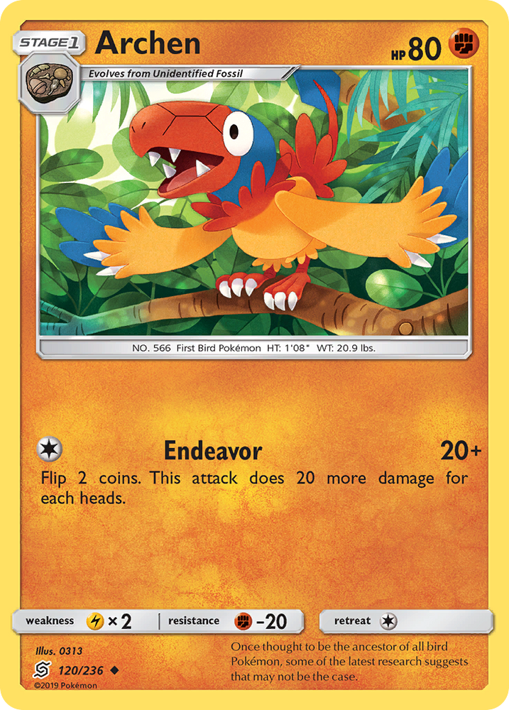Pokemon | Archen (120/236) [Sun & Moon: Unified Minds] | The Nerd Merchant