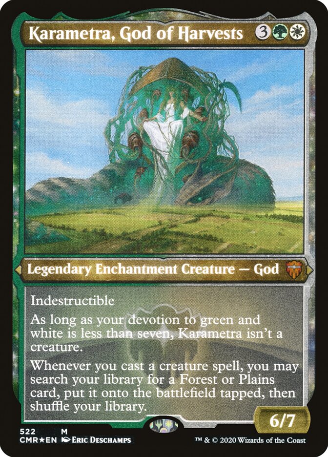 Magic | Karametra, God of Harvests (Etched) [Commander Legends] | The Nerd Merchant