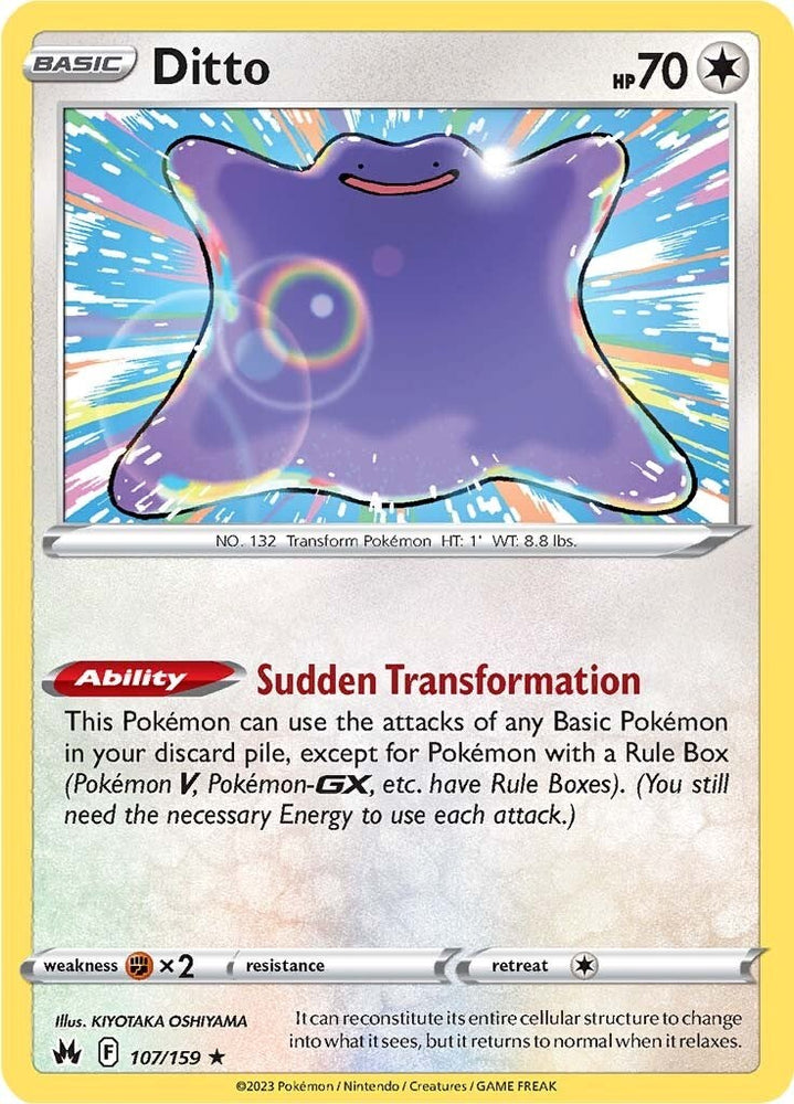 Pokemon | Ditto (107/159) [Sword & Shield: Crown Zenith] | The Nerd Merchant