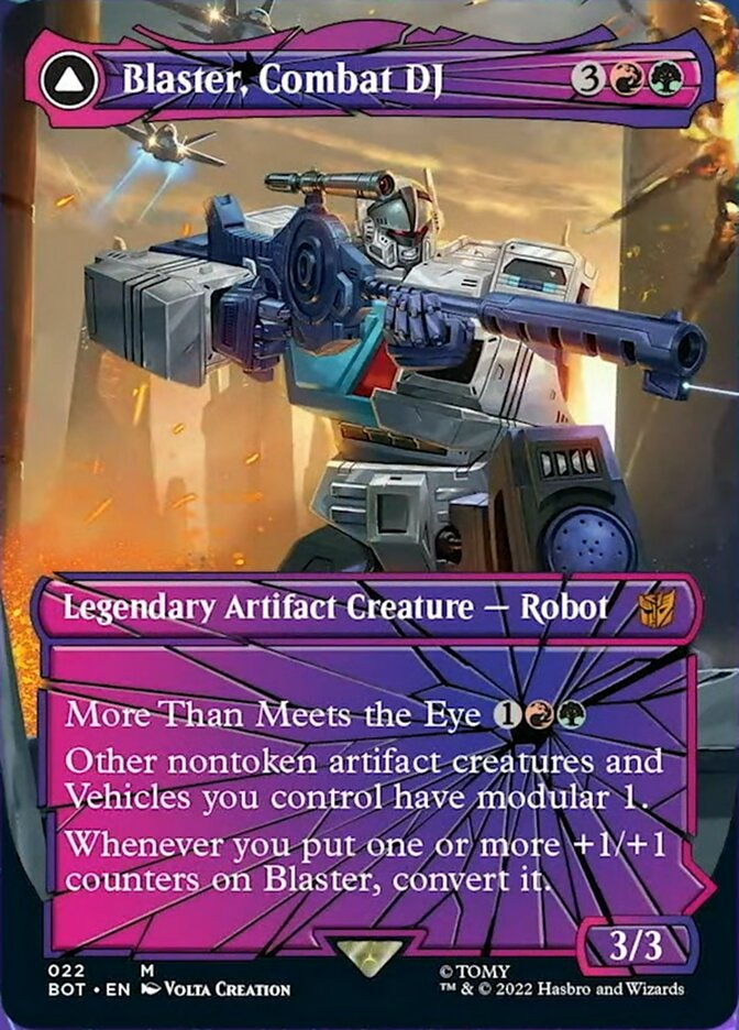 Magic | Blaster, Combat DJ // Blaster, Morale Booster (Shattered Glass) [Transformers] | The Nerd Merchant