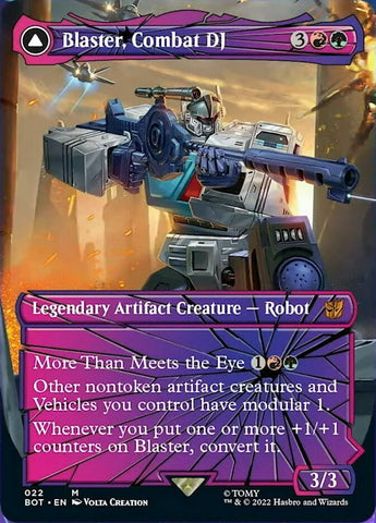 Magic | Blaster, Combat DJ // Blaster, Morale Booster (Shattered Glass) [Transformers] | The Nerd Merchant