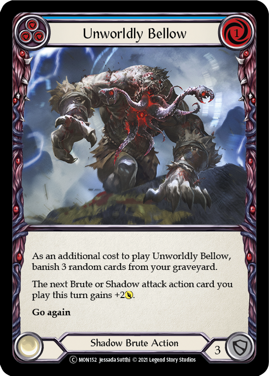 Flesh and Blood TCG | Unworldly Bellow (Blue) [U-MON152-RF] (Monarch Unlimited)  Unlimited Rainbow Foil | The Nerd Merchant