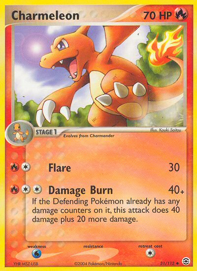 Pokemon | Charmeleon (31/112) [EX: FireRed & LeafGreen] | The Nerd Merchant