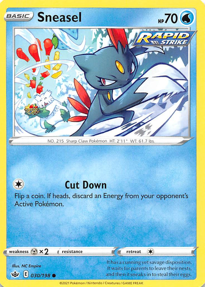 Pokemon | Sneasel (030/198) [Sword & Shield: Chilling Reign] | The Nerd Merchant