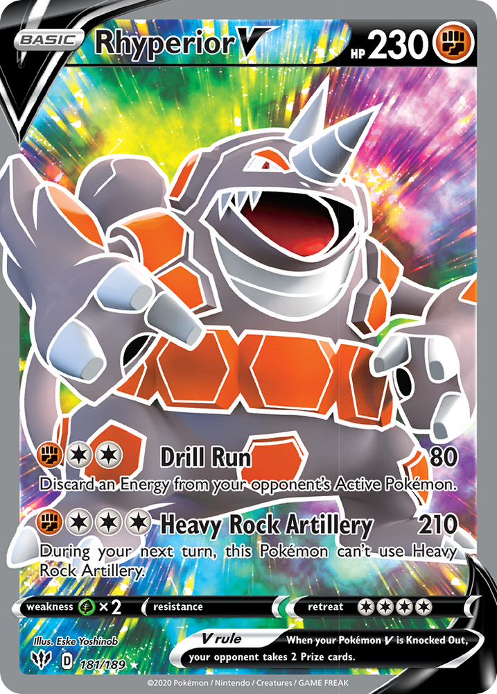 Pokemon | Rhyperior V (181/189) [Sword & Shield: Darkness Ablaze] | The Nerd Merchant
