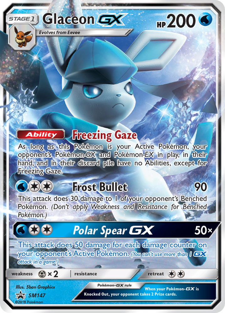 Pokemon | Glaceon GX (SM147) [Sun & Moon: Black Star Promos] | The Nerd Merchant