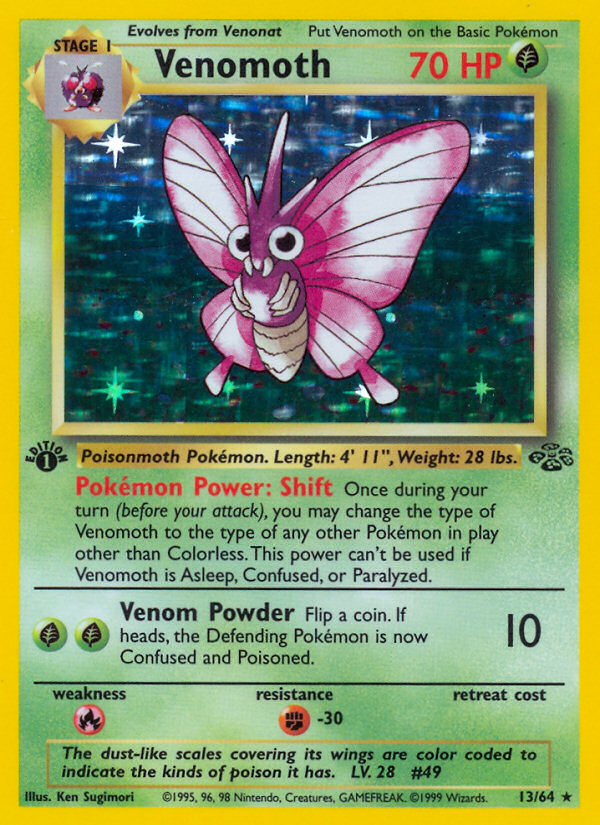 Pokemon | Venomoth (13/64) [Jungle 1st Edition] | The Nerd Merchant