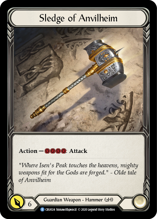 Flesh and Blood TCG | Sledge of Anvilheim [CRU024] (Crucible of War)  1st Edition Normal | The Nerd Merchant