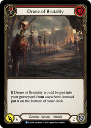 Flesh and Blood TCG | Drone of Brutality (Red) [U-WTR164] (Welcome to Rathe Unlimited)  Unlimited Rainbow Foil | The Nerd Merchant