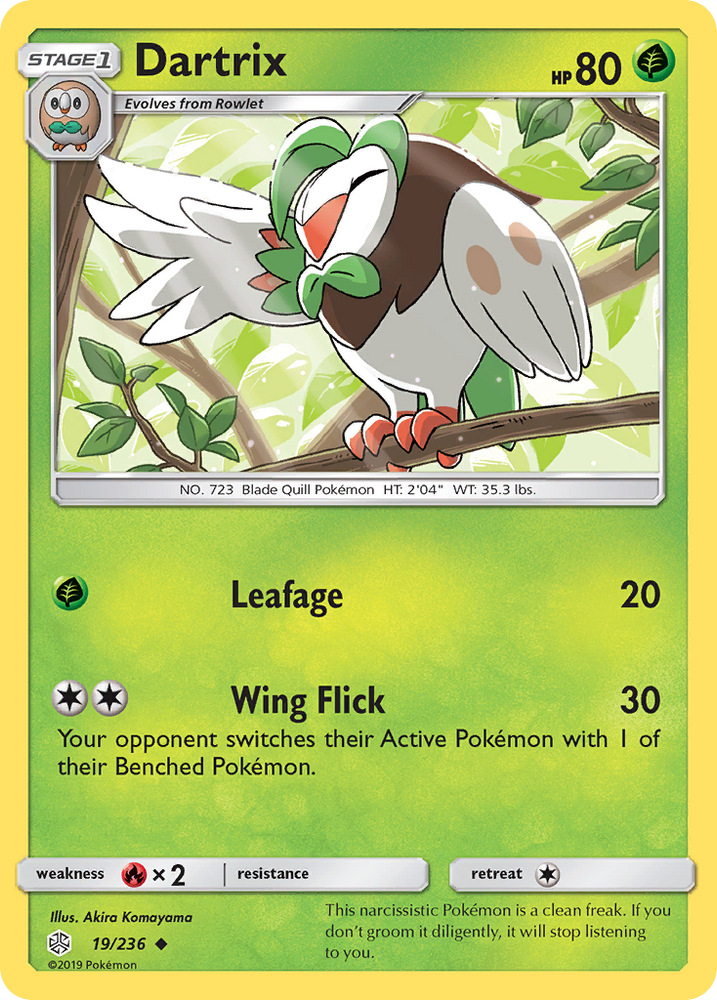 Pokemon| Dartrix (19/236) [Sun & Moon: Cosmic Eclipse] | The Nerd Merchant