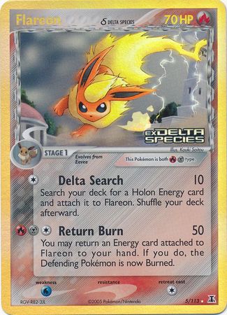 Pokemon | Flareon (5/113) (Delta Species) (Stamped) [EX: Delta Species] | The Nerd Merchant