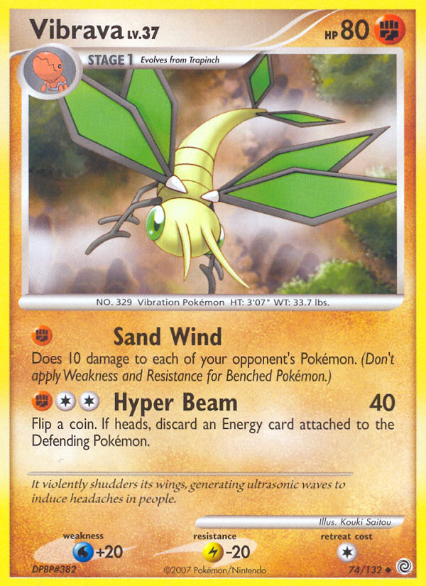 Pokemon | Vibrava (74/132) [Diamond & Pearl: Secret Wonders] | The Nerd Merchant