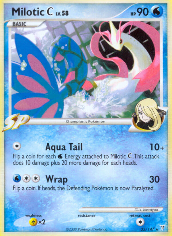 Pokemon | Milotic C (35/147) (Theme Deck Exclusive) [Platinum: Supreme Victors] | The Nerd Merchant