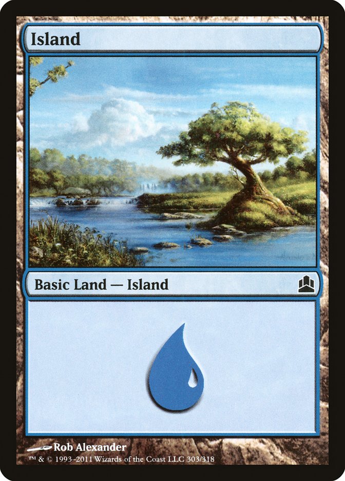 Magic | Island (303) [Commander 2011] | The Nerd Merchant