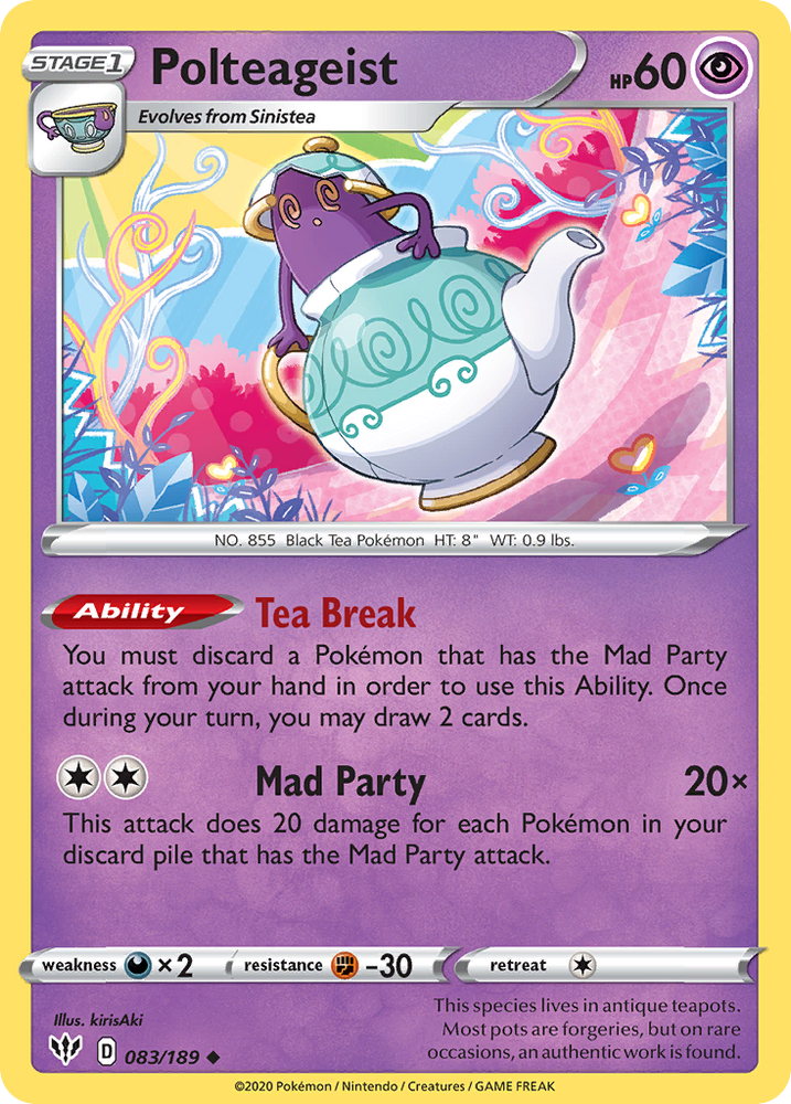 Pokemon | Polteageist (083/189) [Sword & Shield: Darkness Ablaze] | The Nerd Merchant