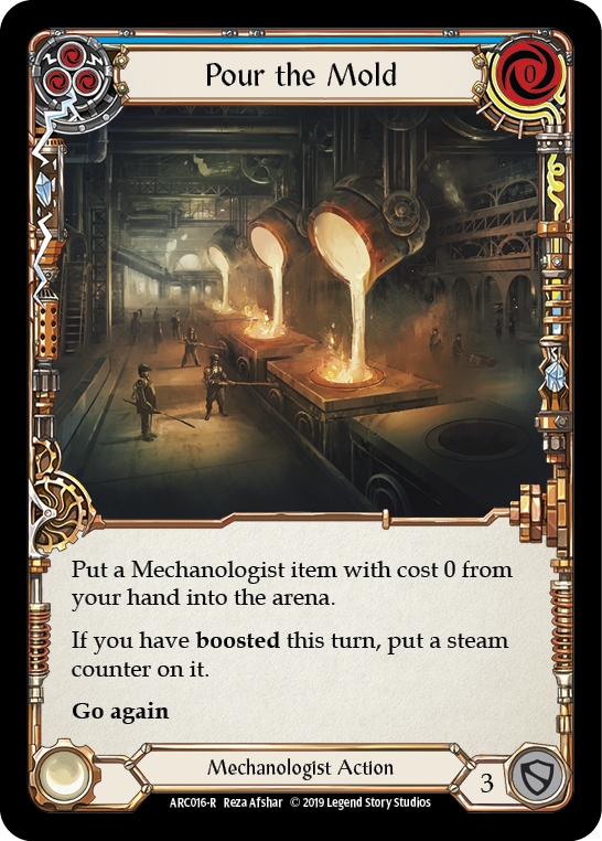 Flesh and Blood TCG | Pour the Mold (Blue) [ARC016-R] (Arcane Rising)  1st Edition Normal | The Nerd Merchant