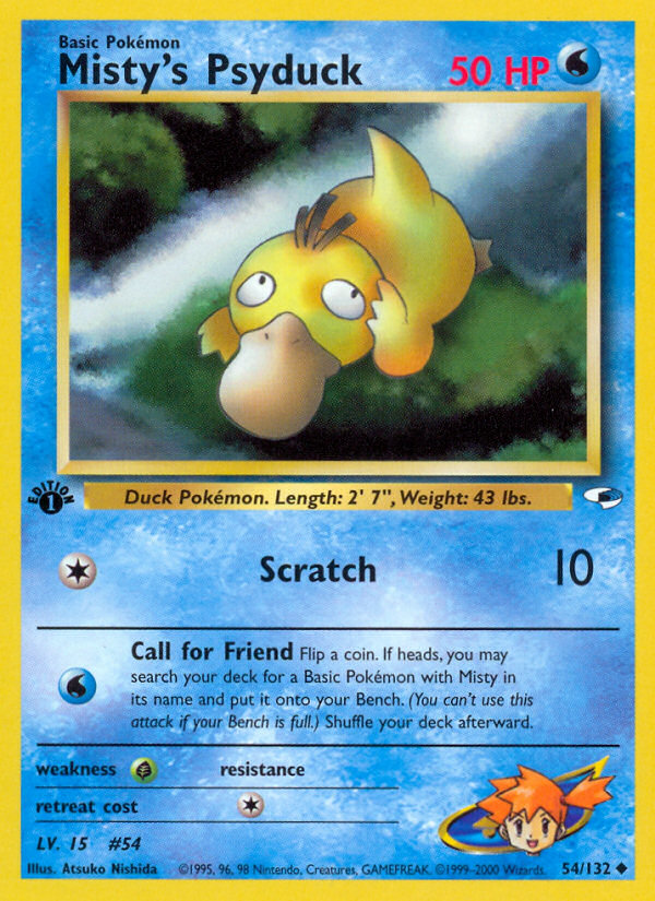 Pokemon | Misty's Psyduck (54/132) [Gym Heroes 1st Edition] | The Nerd Mechant