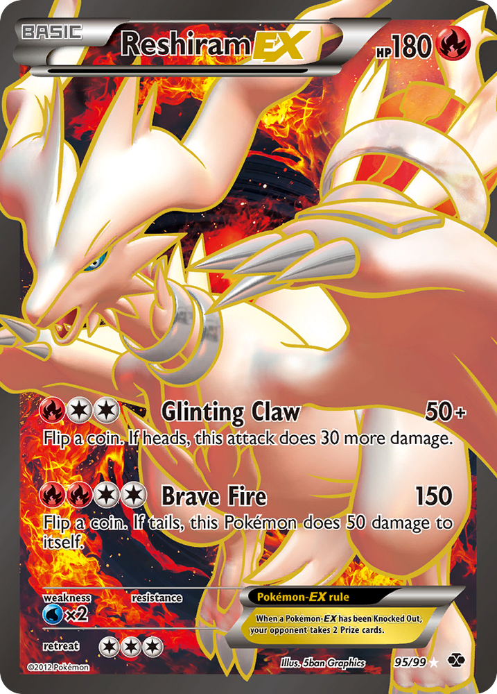 Pokemon | Reshiram EX (95/99) [Black & White: Next Destinies] | The Nerd Merchant