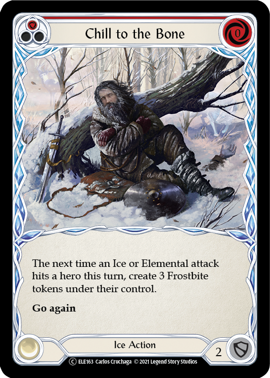 Flesh and Blood TCG | Chill to the Bone (Red) [U-ELE163] (Tales of Aria Unlimited)  Unlimited Rainbow Foil | The Nerd Merchant