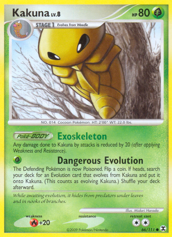 Pokemon | Kakuna (66/111) [Platinum: Rising Rivals] | The Nerd Merchant