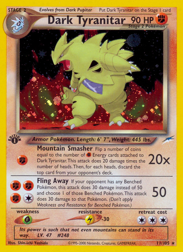 Pokemon | Dark Tyranitar (11/105) [Neo Destiny 1st Edition] | The Nerd Merchant