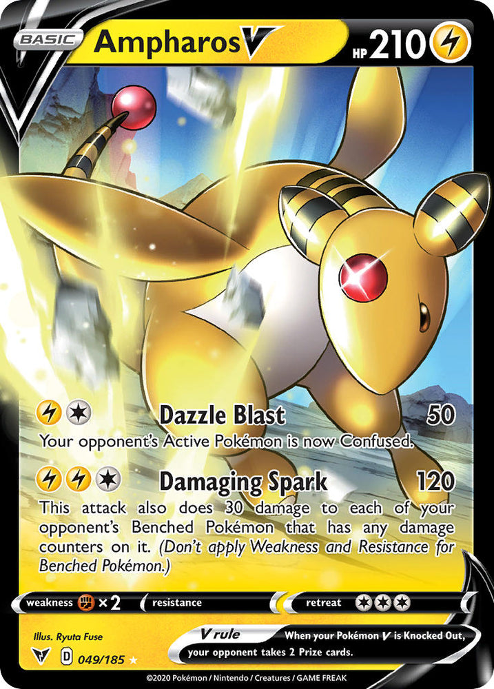 Pokemon | Ampharos V (049/185) [Sword & Shield: Vivid Voltage] | The Nerd Merchant