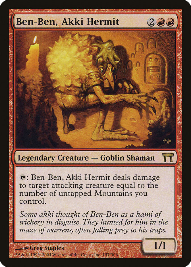 Magic | Ben-Ben, Akki Hermit [Champions of Kamigawa] | The Nerd Merchant