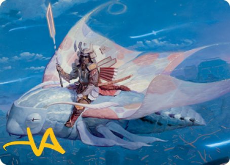 Magic | Sky-Blessed Samurai Art Card (Gold-Stamped Signature) [Kamigawa: Neon Dynasty Art Series] | The Nerd Merchant