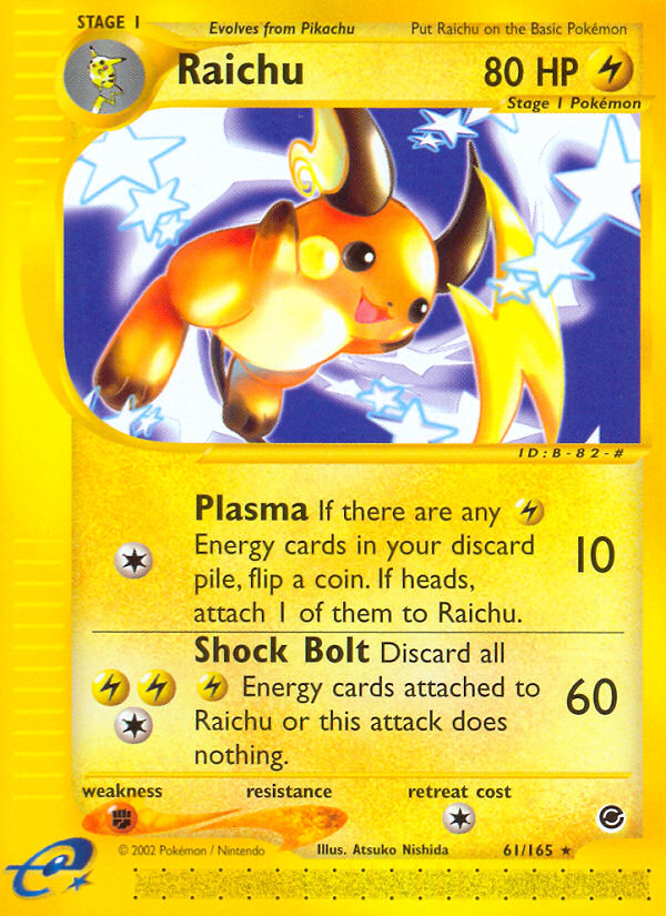 Pokemon | Raichu (61/165) [Expedition: Base Set] | The Nerd Merchant