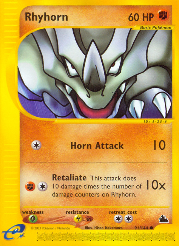 Pokemon | Rhyhorn (91/144) [Skyridge] | The Nerd Merchant