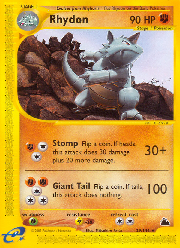Pokemon | Rhydon (29/144) [Skyridge] | The Nerd Merchant
