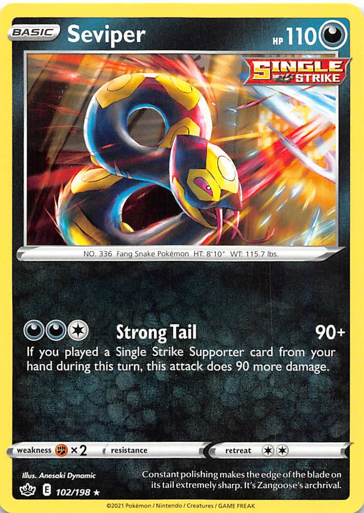 Pokemon | Seviper (102/198) [Sword & Shield: Chilling Reign] | The Nerd Merchant