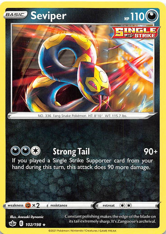 Pokemon | Seviper (102/198) [Sword & Shield: Chilling Reign] | The Nerd Merchant
