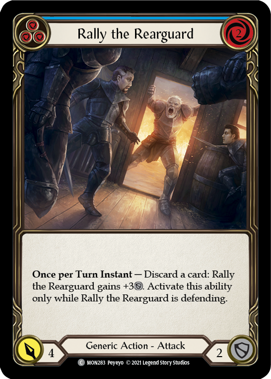 Flesh and Blood TCG | Rally the Rearguard (Blue) [MON283] (Monarch)  1st Edition Normal | The Nerd Merchant