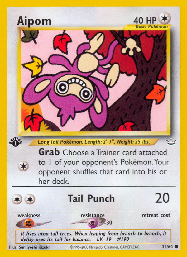 Pokemon | Aipom (41/64) [Neo Revelation 1st Edition] | The Nerd Merchant