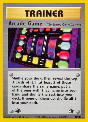 Pokemon | Arcade Game (83/111) [Neo Genesis 1st Edition] | The Nerd Merchant