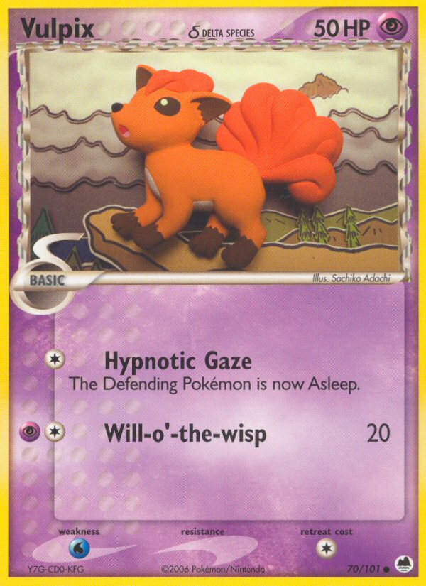 Pokemon | Vulpix (70/101) (Delta Species) [EX: Dragon Frontiers] | The Nerd Merchant
