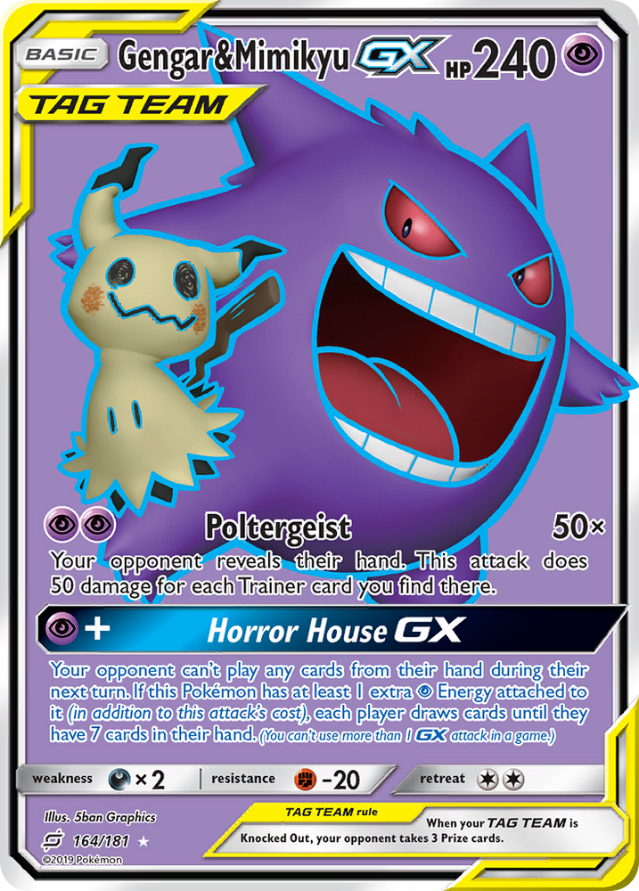 Pokemon | Gengar & Mimikyu GX (164/181) [Sun & Moon: Team Up] | The Nerd Merchant