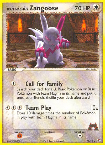 Pokemon | Team Magma's Zangoose (23/95) [EX: Team Magma vs Team Aqua] | The Nerd Merchant